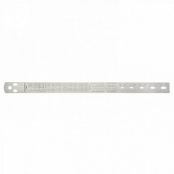 Righello per raggi, in acciaio inox, per misurare con precisione la lunghezza dei raggi. - 2 - Estrattori e strumenti - 08875390