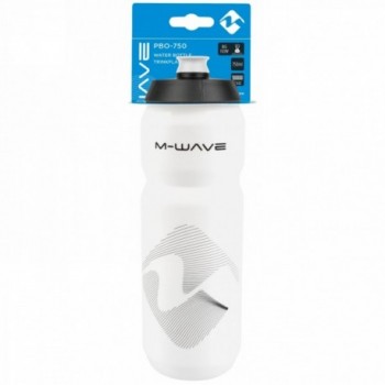 M-wave water bottle, plastic, 750 ml, white/black/white, on cardboard - 4