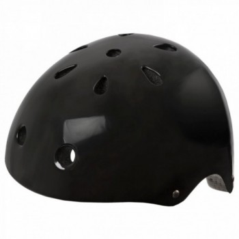 Helmet for freestyle - skating - bmx - outdoor, launch, design: shiny black, size l 58 - 61 cm, with ring system, box - 1