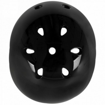 Casco per freestyle - skating - bmx - outdoor, lancio, design: nero lucido, taglia l 58 - 61 cm, con sistema ad anello, scatola 