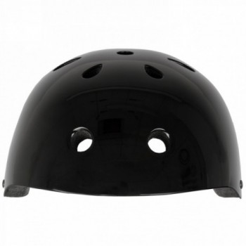 Casco per freestyle - skating - bmx - outdoor, lancio, design: nero lucido, taglia l 58 - 61 cm, con sistema ad anello, scatola 