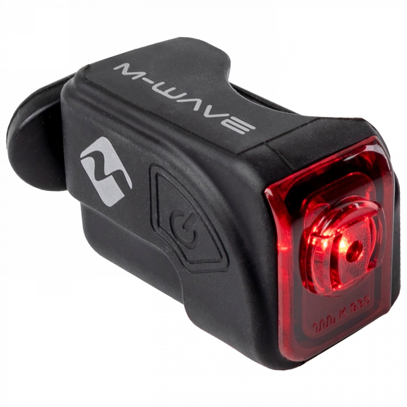 Led battery rear light m-wave, 1 red led, black form-fitting silicone housing incl. seat post holder, lithium ion battery, - 1