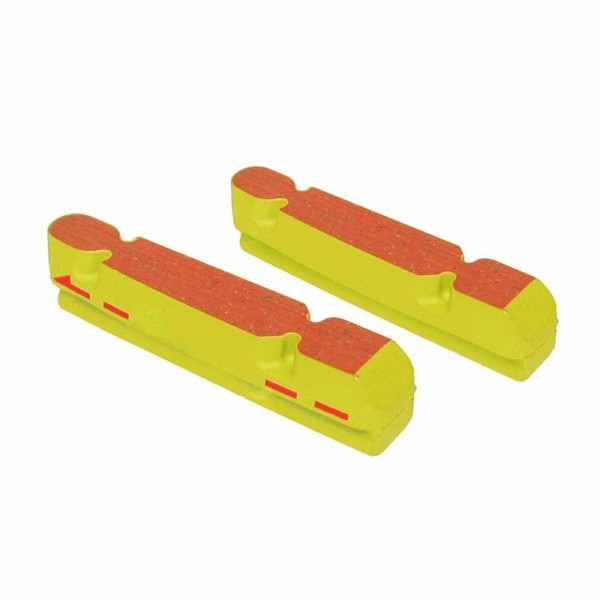 Corsa/team 54mm yellow brake pads for aluminum rims - 1