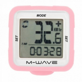 Computer, m-wave xiv silicon, silicon case, with silicone housing, pink, 14 functions, incl. battery, ek - 2