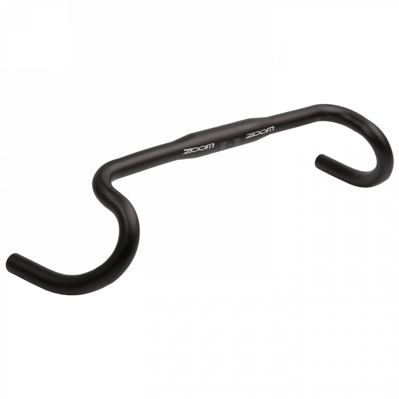 Gravelbike handlebar zoom, aluminium, matt black, 440 mm, clamping 31.8 mm, reach 83 mm, drop 107 mm, sweep 25°, on card - 1