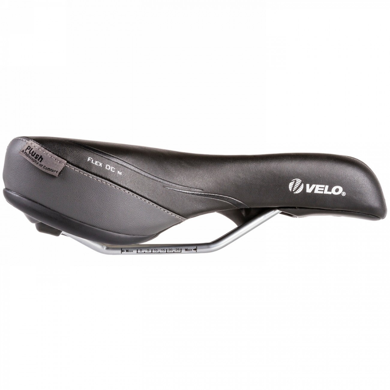 Sella da uomo, velo plush, flex dc m, solo 471 g, senza morsetto, con taglio a V profondo, su scheda - 2 - Selle - 4015493251521