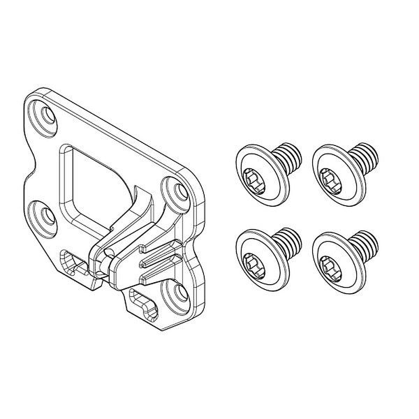 Kit de placa de fijación de tubo compacto horizontal lado de bloqueo axial/pivotante (bbp324y) - 1