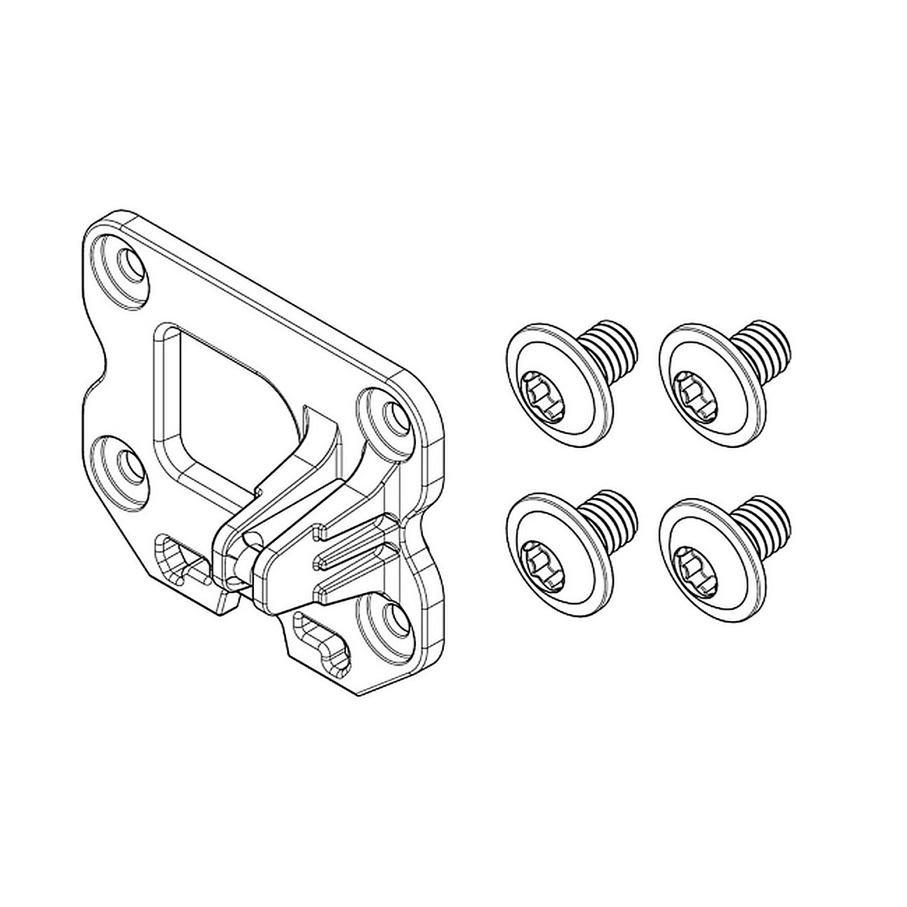 Horizontal compacttube fixing plate kit axial/pivot lock side (bbp324y) - 1
