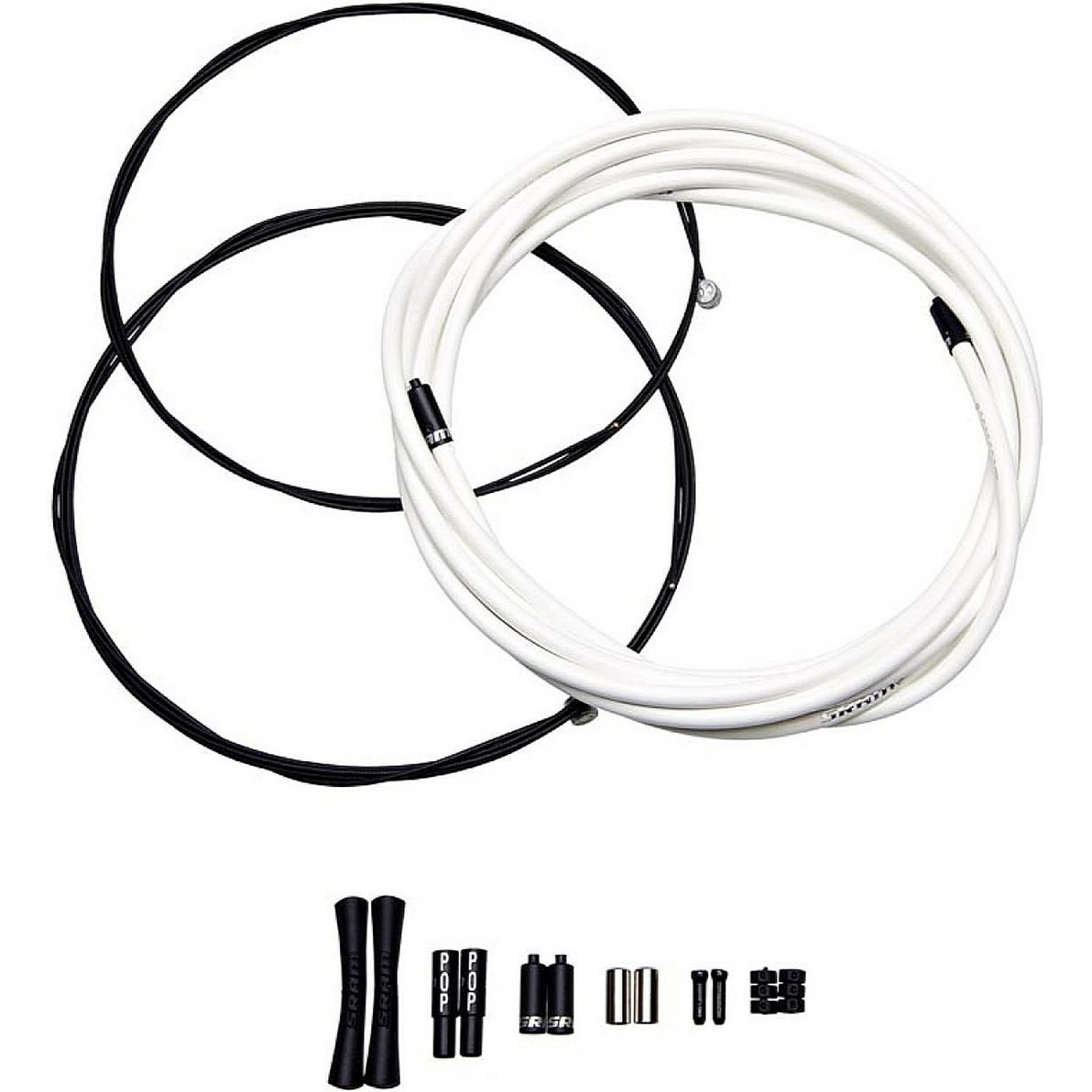Sram bremszug kit slickwire pro road 1x 850mm 1x 1750mm 1 5mm 5mm kevlar blanc - 1