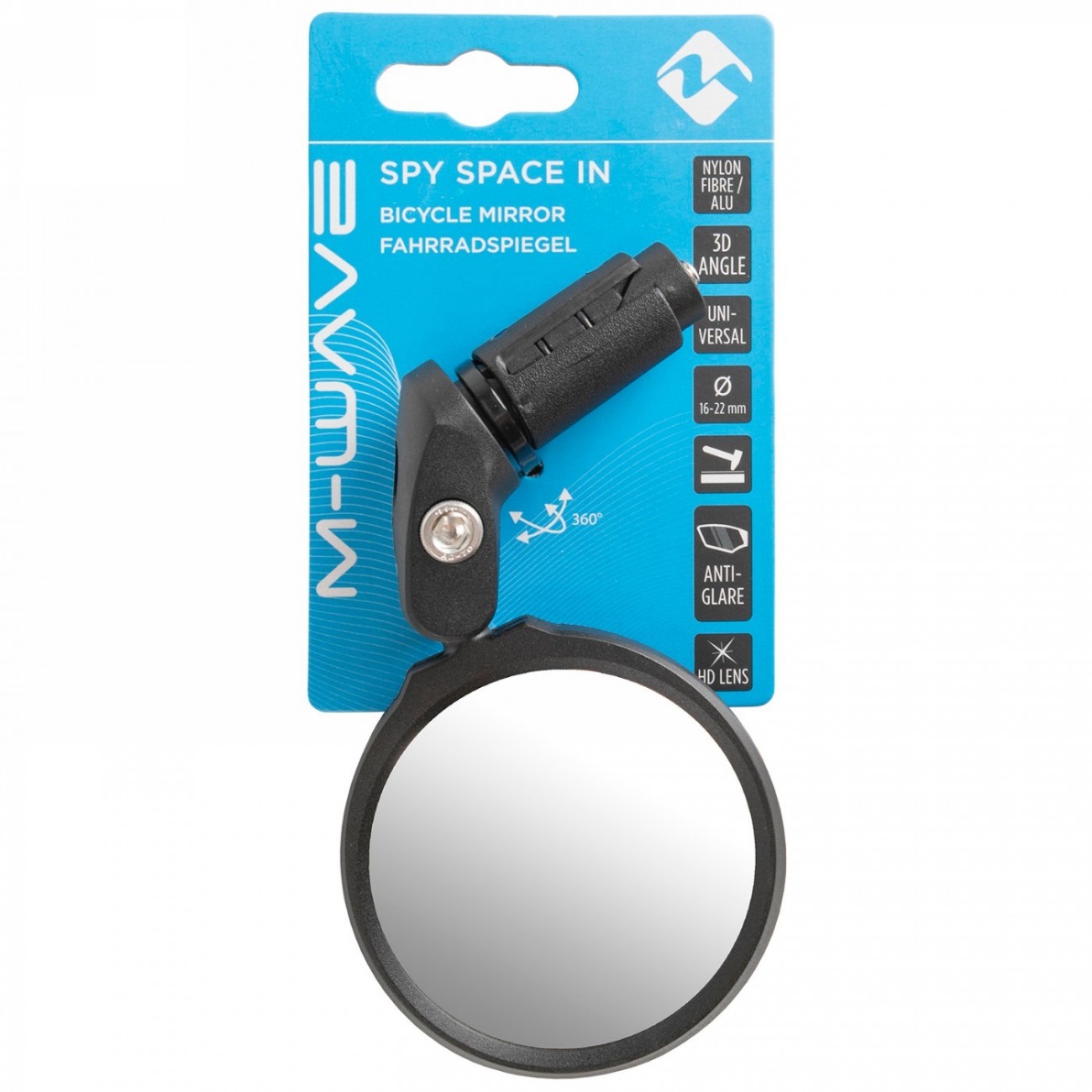 Bicycle mirror m-wave, universal for mounting left or right in the handlebar end, suitable for inner diameter 16-22 mm, - 2