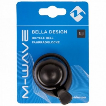 Mini bell m-wave, black aluminium / black plastic base, with holder for handlebars, on card - 3