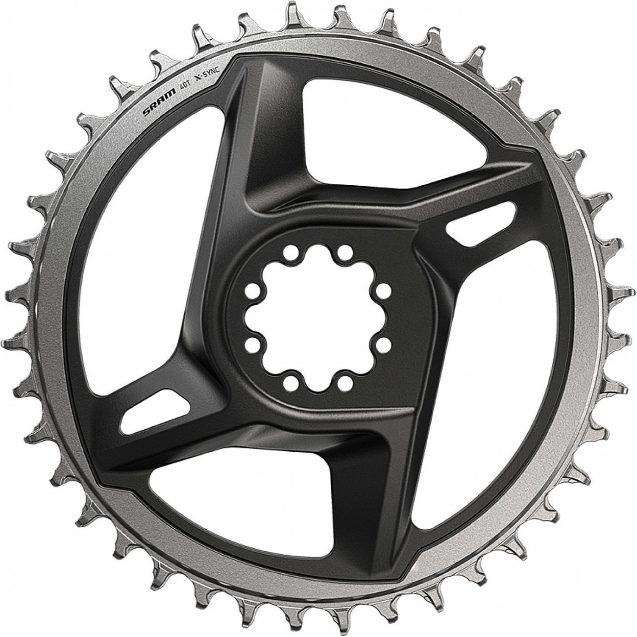 Plato sram road 44t montaje directo gris x-sync 12 velocidades rojo/force - 1