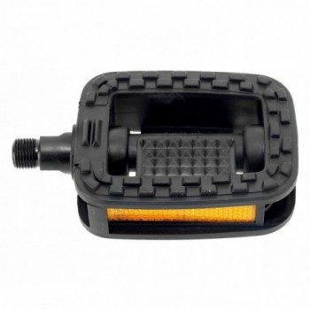 Anti-slip pedal, ball bearing, with reflector, with german test no., black, tread 95 x 74 mm, oem - 1