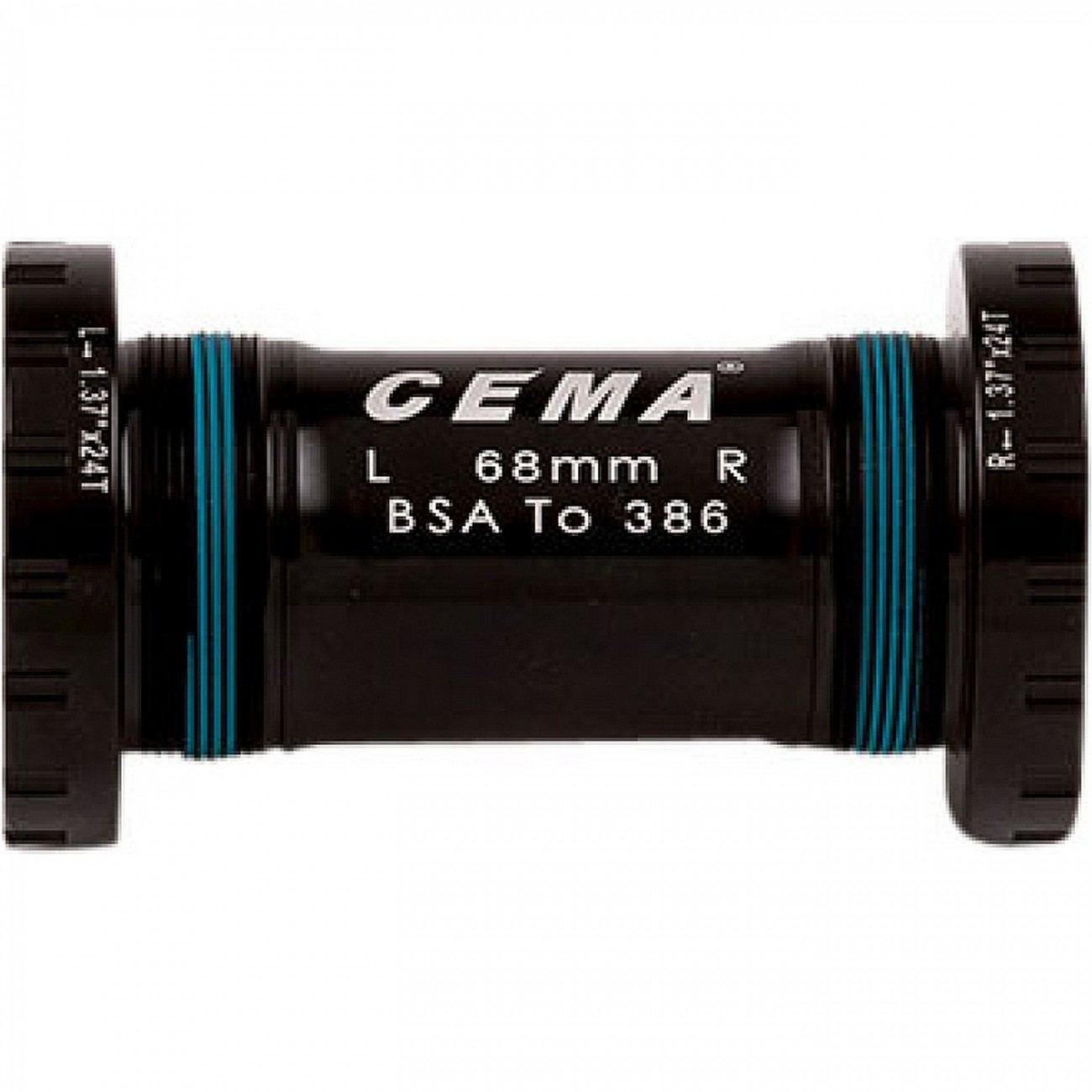 Bsa pour fsa386/rotor 30mm w: 68/73 - 1 37" x 24 t mm acier inoxydable - noir - 1