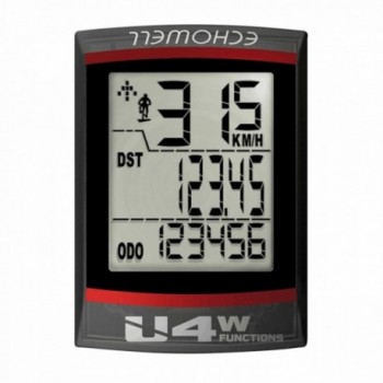 U4 compteur de vélo 4 fonctions noir - sans fil - 1