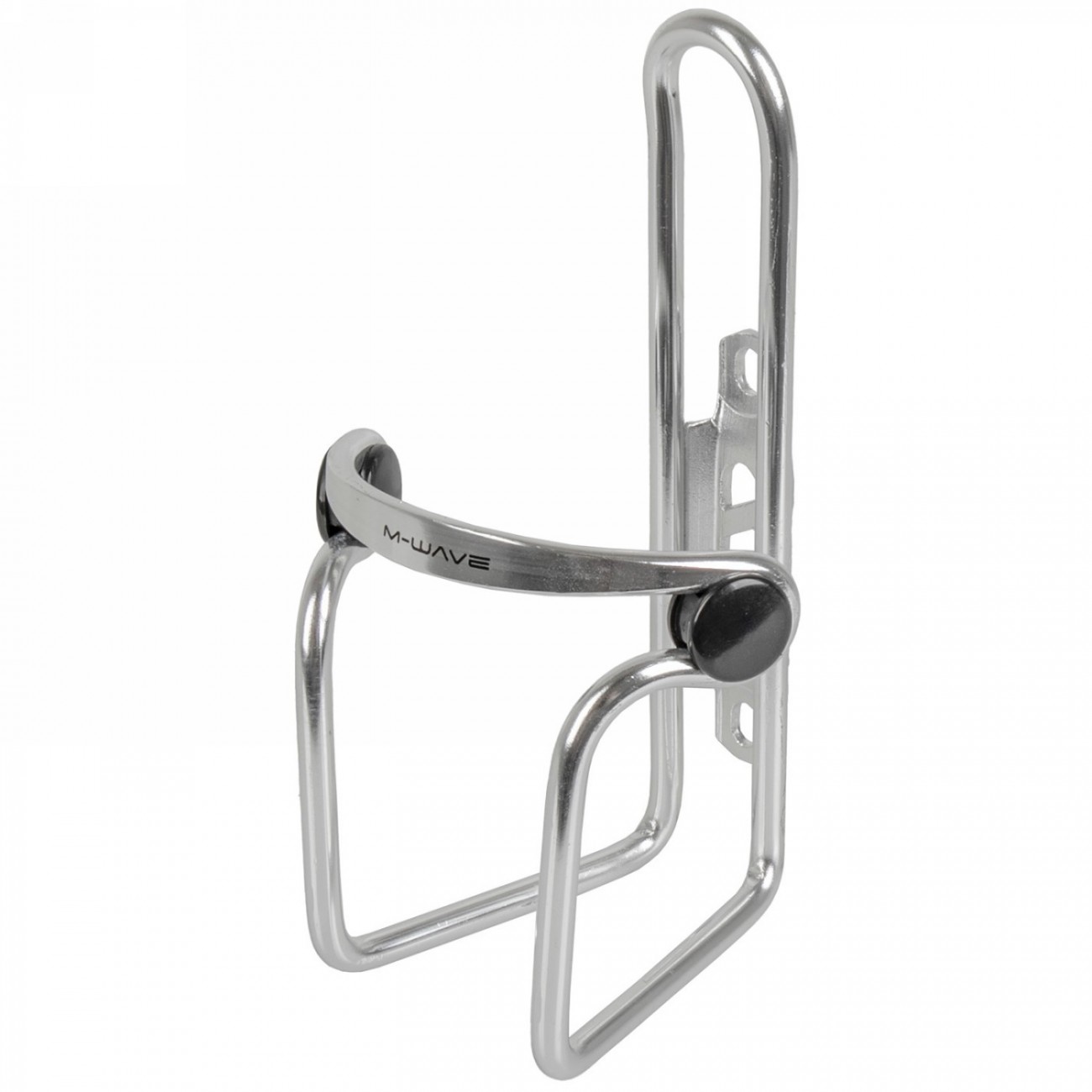 Bottle cage, aluminium, with knob for better hold and protection, 6mm, silver, mv (340947) - 1