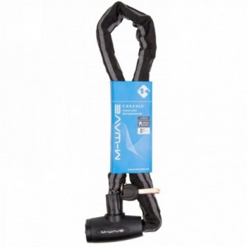 Chain lock c 6.8,5 illu m-wave, 6x850mm, with black textile cover with reflex stripes, card - 2