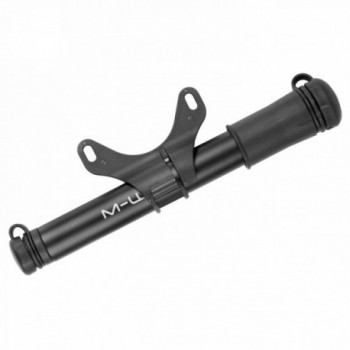 mini-pompe, m-wave 'flexi tube', alu, noir mat, 190 mm, avec tuyau amovible de 150 mm, pour av/dv/fv, avec support, - 2