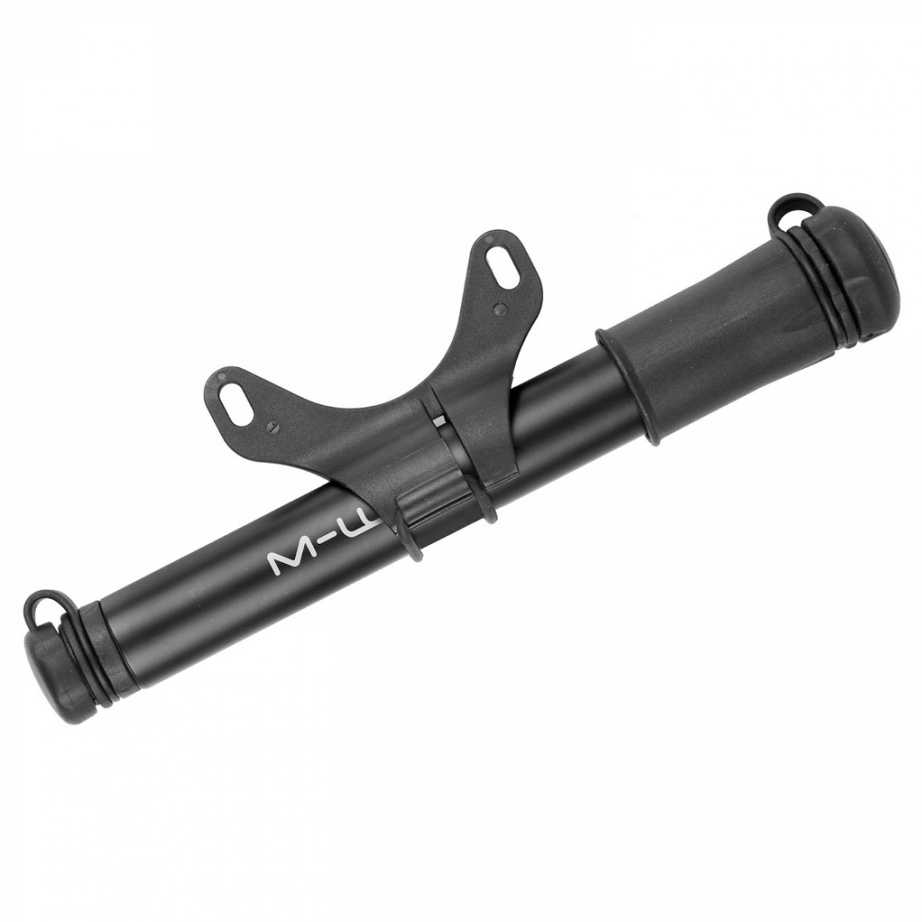 mini-pompe, m-wave 'flexi tube', alu, noir mat, 190 mm, avec tuyau amovible de 150 mm, pour av/dv/fv, avec support, - 2