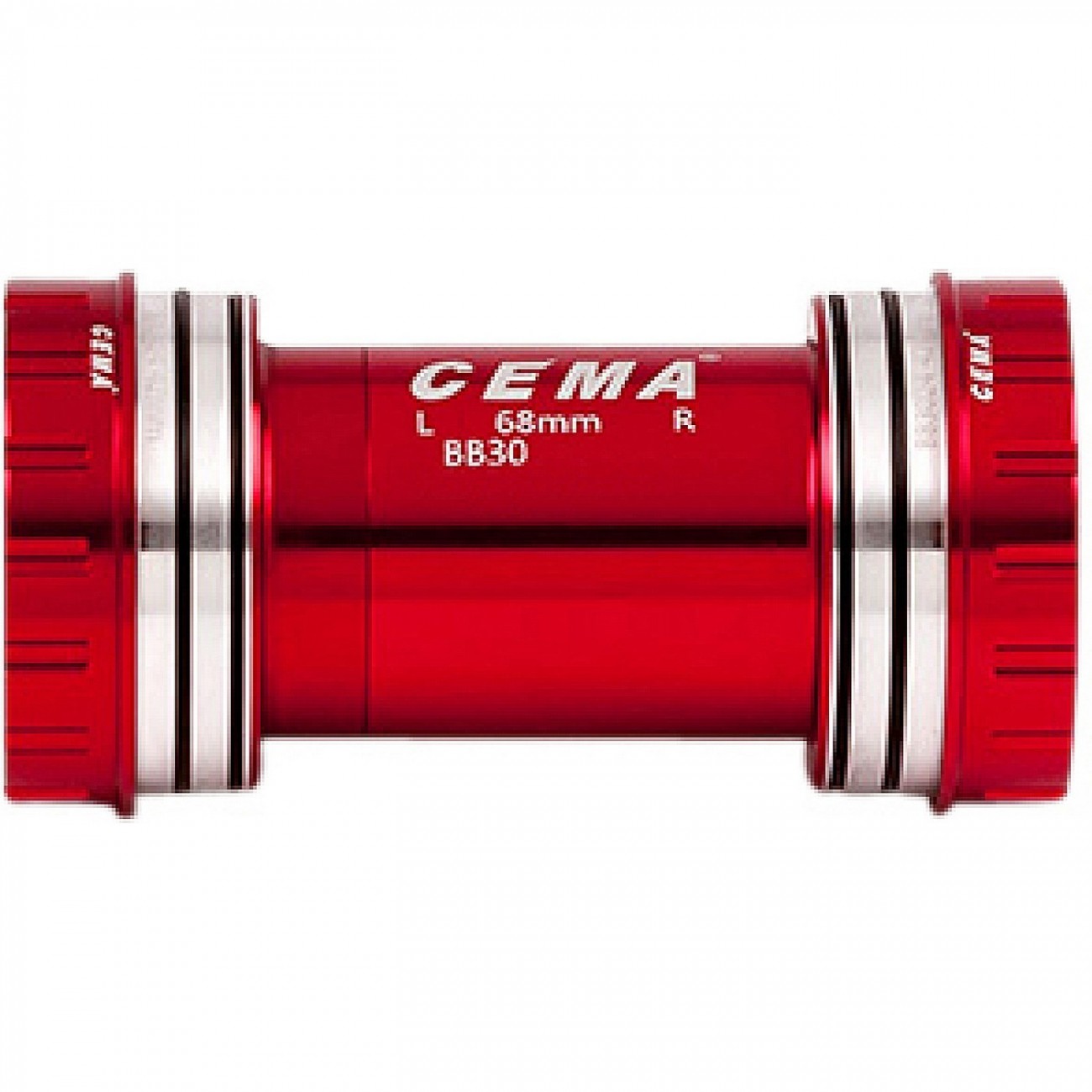 Bb30 for sram gxp w: 68/73 x id: 42 mm stainless steel - red interlock - 1