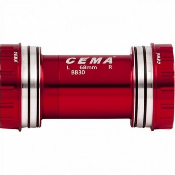 Bb30 for sram gxp w: 68/73 x id: 42 mm stainless steel - red interlock - 2