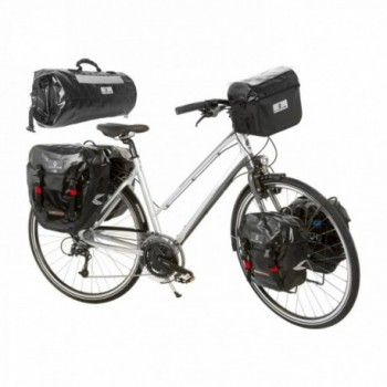 Waterproof pannier 'alberta' with lid, matt black, with r and k twist fastening system, content approx. 2x20 litres - 3