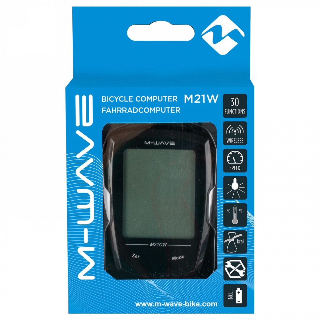 Computer m-wave 'm21w', 21 functions, incl. battery, radio transmission, blister packaging - 4