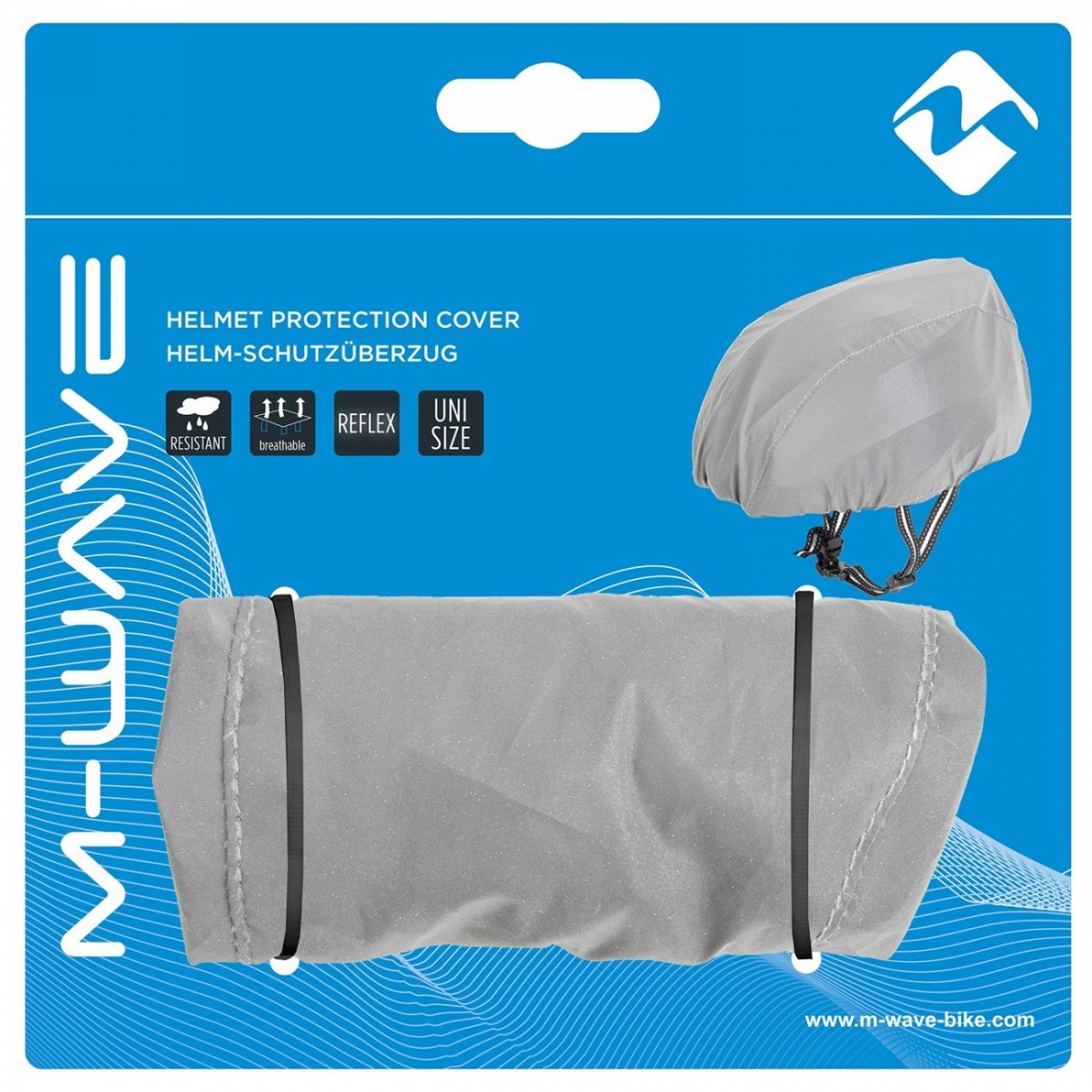 Helmet cover m-wave maastricht, water-repellent, completely reflective colours - 4