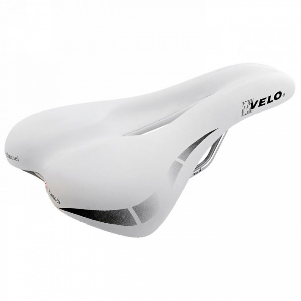 selle velo, wide:channel, sans pince, 250 mm x 168 mm, 318 g, blanc, sur carte - 1