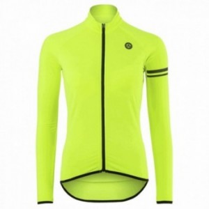 Maillot femme thermo sport jaune fluo - manches longues taille m - 1