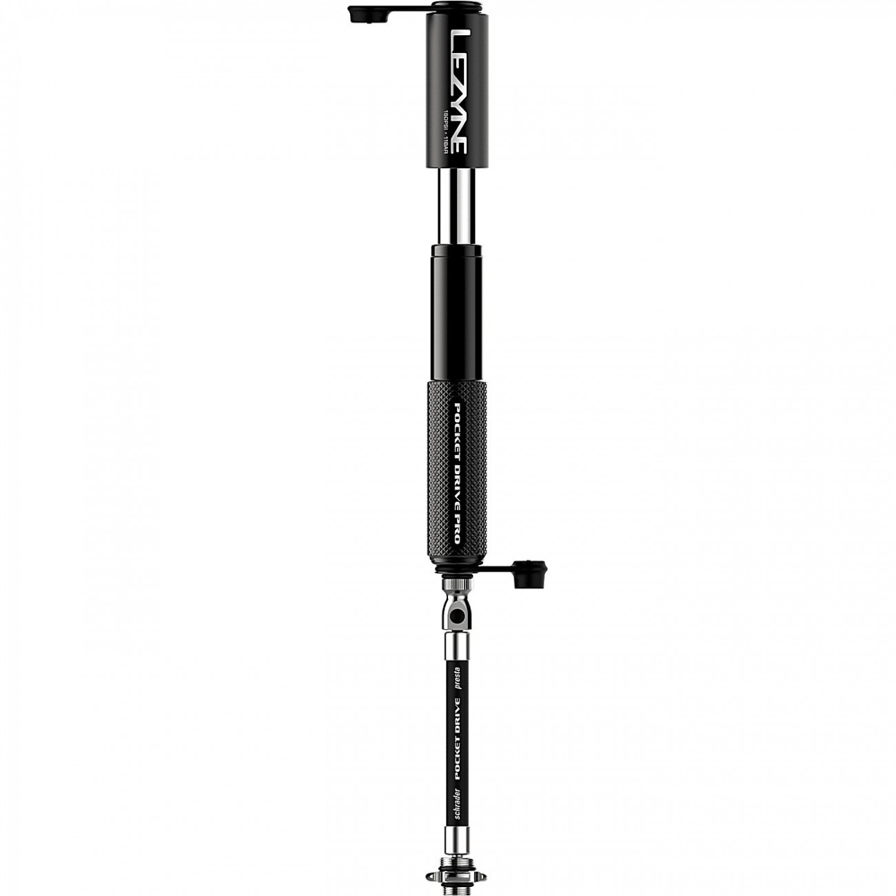 Lezyne hand pump mini pocket drive pro black - 2