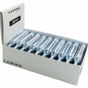 Lezyne display box 25g co2 cartridges silver 25 pcs - 1