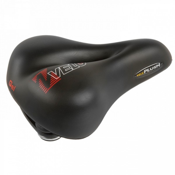 Saddle velo, 254 x 200 mm, without clamp, steel frame w. elastomer suspension, insole - 1