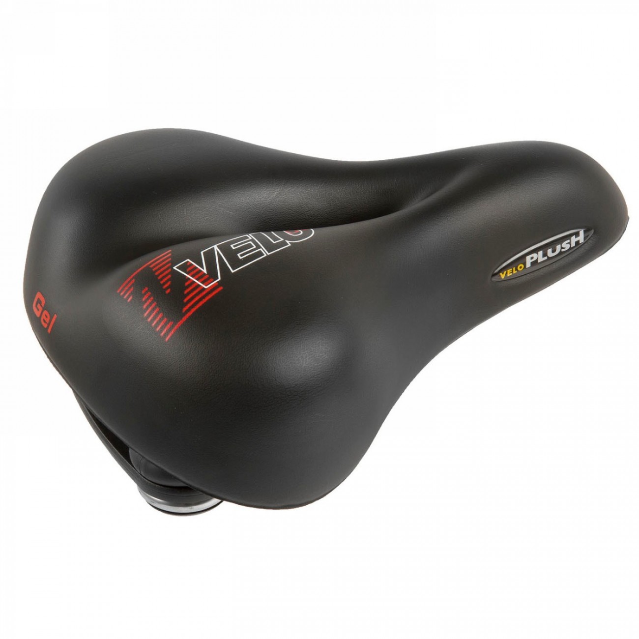 selle velo, 254 x 200 mm, sans pince, armature en acier avec suspension élastomère, insert de toile - 1