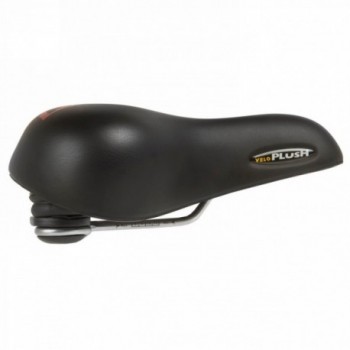 selle velo, 254 x 200 mm, sans pince, armature en acier avec suspension élastomère, insert de toile - 2