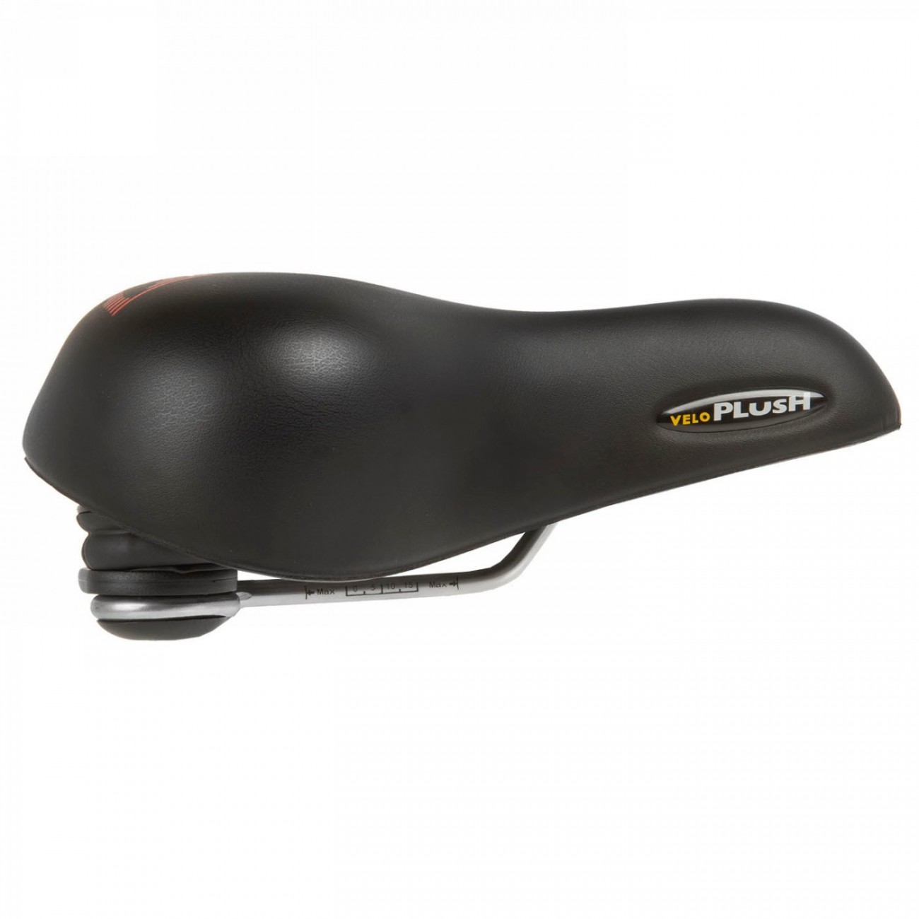 Saddle velo, 254 x 200 mm, without clamp, steel frame w. elastomer suspension, insole - 2