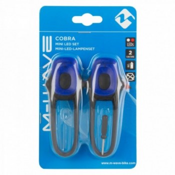 Mini led lamp set m-wave 'cobra', 2 functions, with batteries, with screwdriver, blister pack, 1 set 1 x white - 9