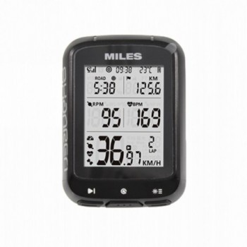 Miles smart gps ble5.0 und ant+ fahrradcomputer, inklusive halterung für vorbau, ladekabel und anleitung - 1