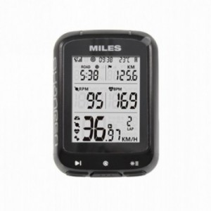 Miles smart gps ble5.0 and ant + cycle computer, including mount for stem, charging cable and instructions - 1