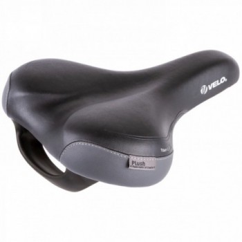 Saddle velo plush, for women, 272 x 212 mm, black, with handle, on card - 1