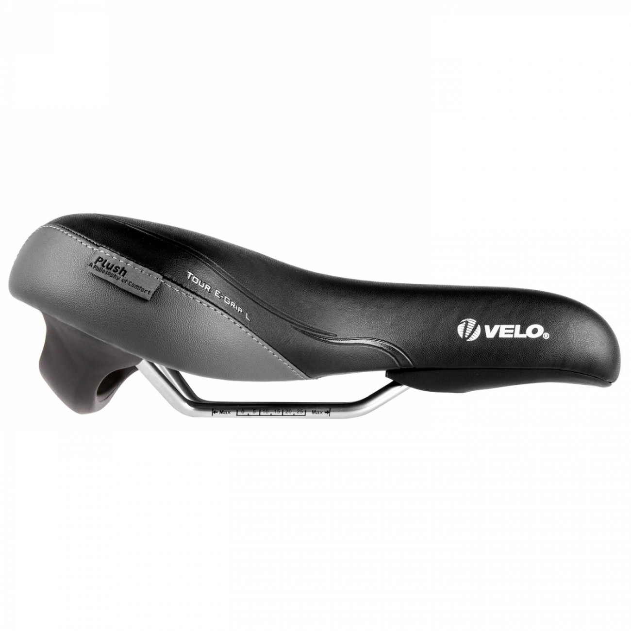 Sattel velo plush, für damen, 272 x 212 mm, schwarz, mit griff, auf karte - 3