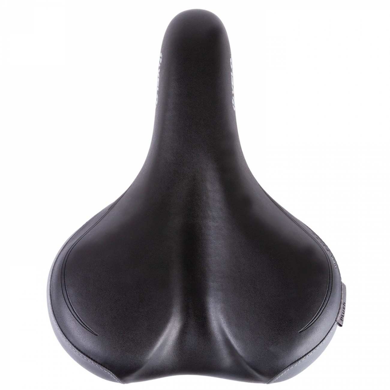 Saddle velo plush, for women, 272 x 212 mm, black, with handle, on card - 5