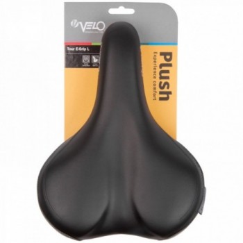 Saddle velo plush, for women, 272 x 212 mm, black, with handle, on card - 6