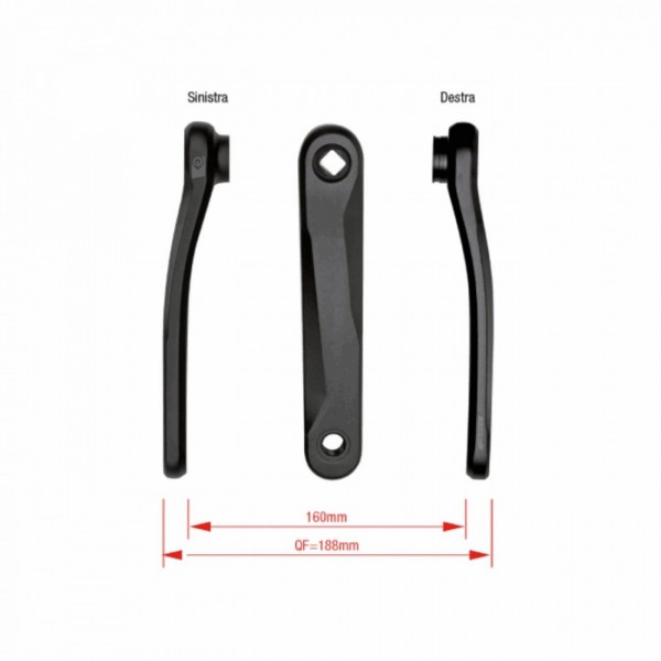 Coppia pedivelle e-bike ck-746-2/jis 175mm - 1 - Pedivelle - 4713170269370