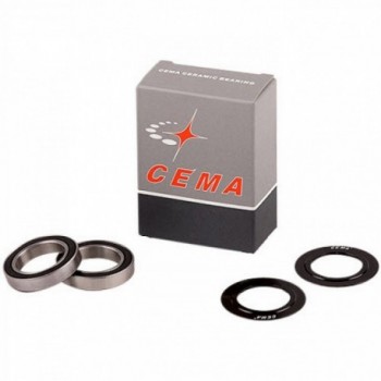 Kit de roulements de rechange pour cema bb comprenant 2 roulements et 2 couvercles cema 30 mm - inox - noir - 1