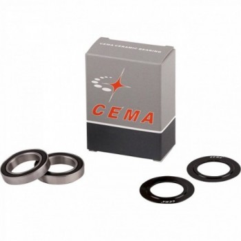 Sparepart bearing kit for cema bb includes 2 bearings and 2 covers cema 30 mm - stainless - black - 2