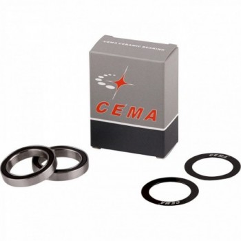 Kit de roulements de rechange pour cema bb comprenant 2 roulements et 2 couvercles cema 30 mm - inox - noir - 3