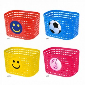 Plastic basket, for children, approx. 20 x 13.5 x 12.5 cm, yellow - 2