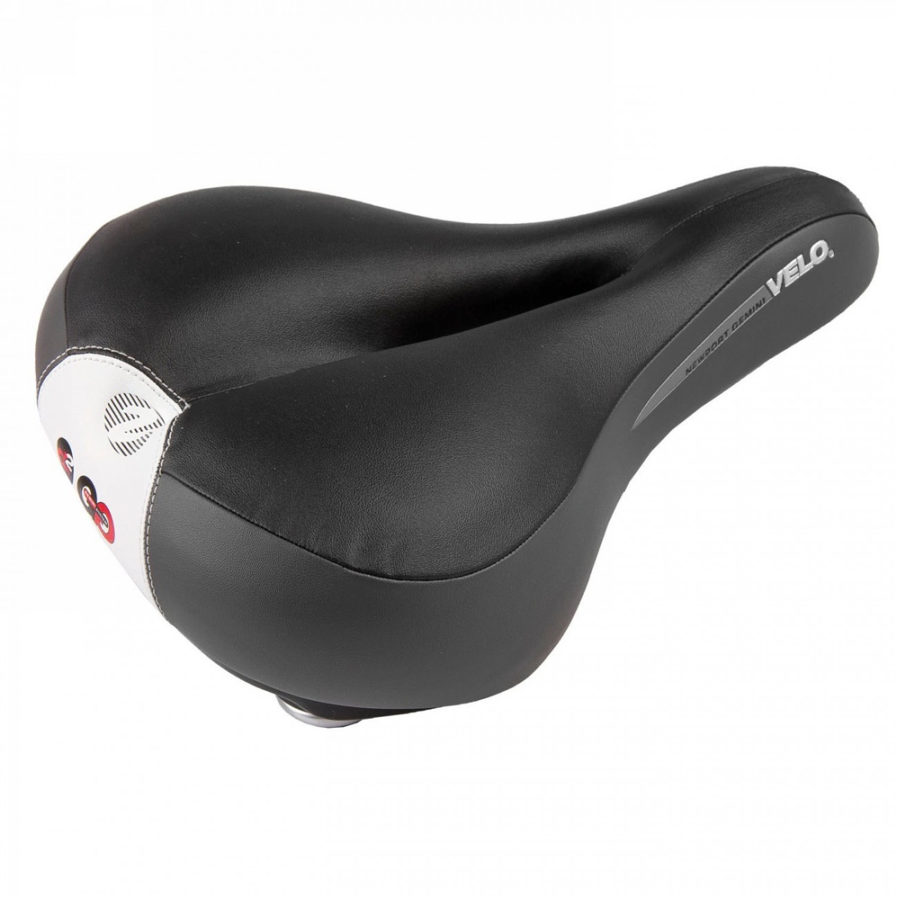 selle 'velo' newport gemini, 270 x 211 mm, sans collier de serrage, cadre en acier, seulement 858g, sur carte - 1