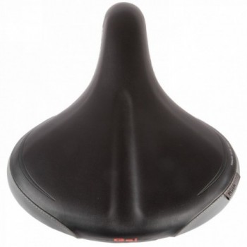 selle confort velo plush, tour ds gel, avec gel, avec ressorts de pression/traction, avec collier de serrage, noir, avec carte -